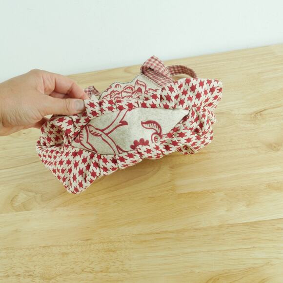 Handmade Fabric Handbag Satchel Pouch Cottagecore Renaissance Faire Prairie - Picture 4 of 11